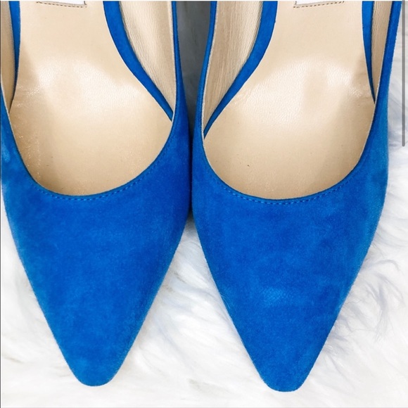 LIKE NEW AUTHENTIC JIMMY CHOO BLUE PUMP - Picture 2 of 6